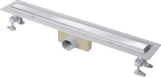 VAN DEN BERG FINISH LINE DOUCHEGOOT MET ROOSTER 50MM ZIJUITLAAT 50MM WATERSLOT SIFON 700X50X100MM ABS/RVS 304 MAT 684.700