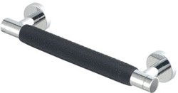 GEESA COMFORT & SAFETY WANDBEUGEL 30 CM CHROOM MET DONKERGRIJS ANTISLIP HANDVAT 915806-62