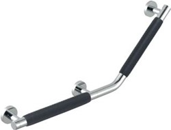 GEESA COMFORT & SAFETY WANDGREEP 135 GRADEN RECHTS MET ANTI-SLIP HANDVAT CHROOM 915809-62-R