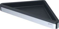 GEESA FRAME HOEKPLANCHET KUNSTSTOF MESSING VERCHROOMD PLAT STAF HXLXD 25X170X170MM CHROOM/MAT ZWART 918803-02-06