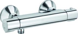 KLUDI BASIC DOUCHETHERMOSTAATKRAAN WAND TWEEGREEPS 2-GATS 150MM HARTMAAT TEMPERATUURBEGRENZING MET S-KOPPELINGEN CHROOM 350020538