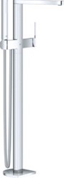 GROHE PLUS BADMENGKRAAN VRIJSTAAND VLOERMONTAGE EENGREEPS MET OMSTELINRICHTING 282MM VOORSPRONG UITLOOP CHROOM 23846003
