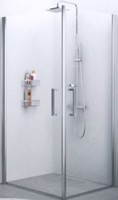 NOVELLINI GIADA 2G ZWAAIDEUR TE COMBINEREN MET DEUR OF ZIJWAND F (69 CM VERSTELBAAR T/M 72 CM) MONTAGE RECHTS HELDER GLAS WIT PROFIEL GIADN2G69LD-1A