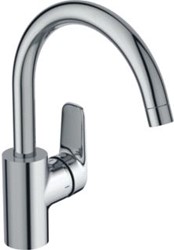VENLO NIMBUS BLUE KEUKENMENGKRAAN MET HOGE RONDE UITLOOP BLUESTART CHROOM F2963AA