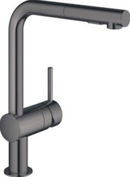 GROHE MINTA KEUKENMENGKRAAN EENGREEPS 1-GATS UITTREKBAAR 223MM L-UITLOOP 328MM HOOGTE DRAAIBAAR HARD GRAPHITE 30274A00