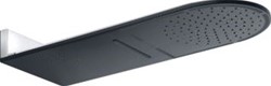 KLUDI A-QA HOOFDDOUCHE MET VOLUMESTRAAL MET STORTDOUCHE WANDMONTAGE 25CM TOTAAL 60CM MAT ZWART 648808700