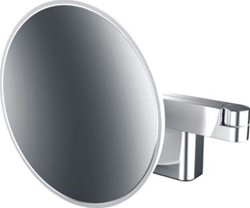 EMCO SCHEER-EN COSMETICASPIEGEL ROND MET 2 SCHAKELAARS EN EMCO LIGHT SYSTEM 20CM WANDMODEL 2-ARMIG EN VERGROTING 5-VOUDIG 109508035
