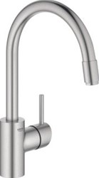 GROHE CONCETTO KEUKENMENGKRAAN EENGREEPS MOUSSEUR UITTREKBAAR 361MM HOOGTE 215MM VOORSPRONG UITLOOP HOOG DRAAIBAAR SUPERSTEEL 32663DC3