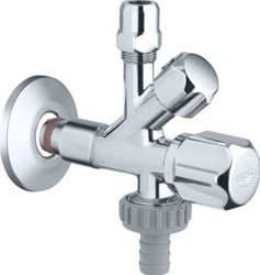 GROHE VAATWAS / HOEKSTOPKRAAN 1/2'' X 3/8'' (TEFLON DICHTINGSRING OP SCHROEFDRAAD) KNELKOPPELING KUNSTSTOF GREEP 22036000