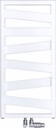 ZEHNDER HANDDOEKRADIATOR AFGIFTE 398W AANSLUITINGEN 4 HXLXD 965X500X30MM WIT RAL9016 RB-100-050