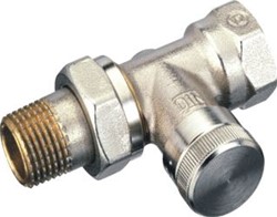 DANFOSS RLV-10 VOETVENTIEL 3/8 RECHT VERNIKKELD 003L0142