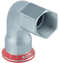 GEBERIT MAPRESS OVERGANGSBOCHT 90 GRADEN 1-DELIG C-STAAL MET CIIR AFDICHTRING 28MM X RP1/2 (PERSMOF X BINNENDRAAD) 20558