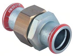 GEBERIT MAPRESS 3D KOPPELING RECHT 3-DELIG C-STAAL MET CIIR AFDICHTRING 35MM X 35MM (PERSMOF X PERSMOF) 25324