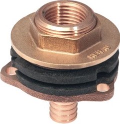 REHAU RAUTITAN WANDDOORVOER RECHT MET FLENSMOER 16MMXRP1/2X28 RX 14563801001