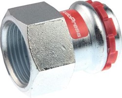 VSH SUDOPRESS STAAL RECHTE KOPPELING SCHROEFBUS 18MM X 1/2 STAAL (PERS X BINNENDRAAD) 6560026