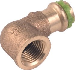 VSH SUDOPRESS KOPER BOCHT KOPPELING 90GR 22MM X 3/4 KOPER (PERS X BINNENDRAAD) 6671665