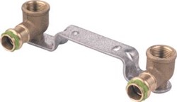 VSH SUDOPRESS KOPER GEMINI BEUGEL HOH 150MM 15MM X 1/2 (PERS X BINNENDRAAD). MET VOORGEVORMDE FIXATIEBEUGEL 6673260