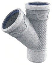 WAVIN AS+ T-STUK 45 GRADEN GR 125 MOF/MOF/S 3462112004