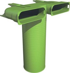 UBBINK AIR EXCELLENT AE45SC VENTIELADAPTER 90Â° 125 MET 1 AFDEKKAP KUNSTSTOF (HXB) 378X356MM 0188561