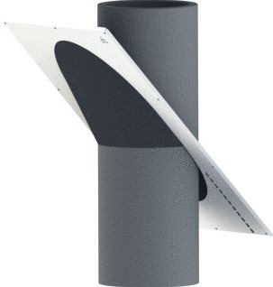 BURGERHOUT DAKBESCHOTPLAAT LUCHTDICHT 235-302MM 30-60° WIT 400453472
