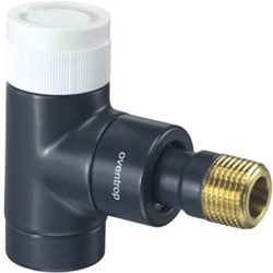 OVENTROP THERMOSTATISCHE RADIATORAFSLUITER E 1/2 HAAKS KVS = 0,65 M3/H ANTRACIET 1163032