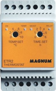 MAGNUM ETR-2 DIN RAIL THERMOSTAAT TEMPERATUUR / VOCHT 1 X 16A 230 VOLT 900056