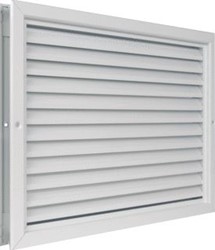 NEDCO DEURVENT.ROOSTER 430X330 WIT,ALUMINIUM 64000300