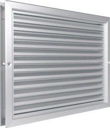 NEDCO DEURVENT.ROOSTER 430X330 GEANODISEERD,ALUMINIUM