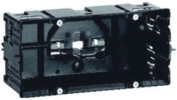 HAGER HOGE DUBBELE INBOUWDOOS VOOR STANDAARD ARMATUREN 69X140X52MM (HXBXD) C-PROFIEL ZWART GLS55002