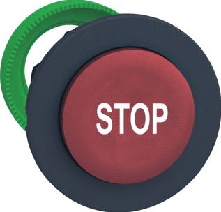 SCHNEIDER ELECTRIC FLUSH MOUNTED PUSH BUTTON HEAD PLASTIC RED 30 SPRING RETURN MARKED STOP ZB5FL434