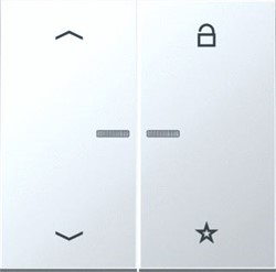 JUNG BEDIENINGSELEMENT 2-TOETS-AFDEKKING LED INDICATIE VOOR DIMMER VOOR JALOEZIESCHAKELAAR ALUMINIUM MAT ALUMINIUM FMAL1701P