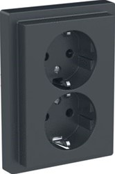 SCHNEIDER ELECTRIC MERTEN DUBBELE WCD D-LIFE KV ANTRACIET MTN2420-6534