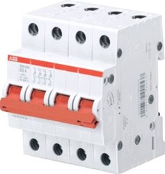 ABB LASTSCHEIDER SHD AAN-UIT SCHAKELAAR MET RODE TUIMEL 4-POLIG 16A 415VAC AC-22A 10KA 125VDC DC-21A 4 MODULEN BREED 70MM 2CDD274111R0016