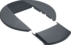 HAGER DAC PLAFONDROZET VOOR ENKELE ZUIL 45 MM ZWART