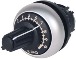 EATON RMQ-TITAN M22 SW-DT FRONTELEMENT POTENTIOMETER VOOR PANEELINBOUW,ZONDER WEERSTAND (POTENTIOMETER) FRONTELEMENT CHROOM