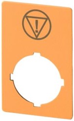 EATON SCHILD; NOOD-UIT; GEEL; H X B = 50 X 33 MM; SYMBOOL IEC60417-5638
