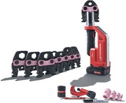 ROTHENBERGER CONEX BANNINGER MAXIPRO ROTHENBERGER ROMAX COMPACT TT COMPLETE SET MACHINE + BATTERIJ + 8 PERSBEKKEN MPA1000002121 MPA 1000002121