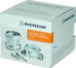 RHEINZINK TWEEDELIGE BEUGEL WALSBLANK ZINK UITWENDIGE BUISDIAMETER 100MM 2840009600