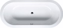 BETTE LIGBAD BETTESTARLET OVAL SILHOUETTE 1850X850X420 MM SNOW GEGLAZUURD TITANIUM-STAAL 2740-440CFXXK