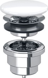 VILLEROY & BOCH NIET-AFSLUITBAAR VENTIEL VLAKKE KERAMISCHE AFDEKKING VAN DE AFVOERPLUG STEEN WIT KERAMIEKPLUS 680800RW