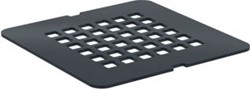 IDEAL STANDARD ULTRA FLAT SOLID AFDEKROOSTER RVS 15X15CM ZWART KV169FV