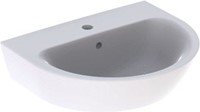 GEBERIT RENOVA WASTAFEL ROND 1X WASKOM KRAANGAT MIDDEN OVERLOOP KERAMIEK 550 X 450 X 188MM (BXDXH) WIT 500.369.01.1