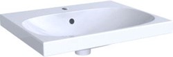 GEBERIT ACANTO WASTAFEL 1X WASKOM KRAANGAT MIDDEN OVERLOOP KERAMIEK 600 X 482 X 170MM (BXDXH) WIT 500.620.01.2