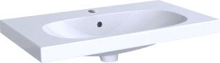 GEBERIT ACANTO WASTAFEL 1X WASKOM KRAANGAT MIDDEN OVERLOOP KERAMIEK 750 X 422 X 168MM (BXDXH) WIT (COMPACT) 500.632.01.2