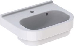 GEBERIT 300 BASIC WASTAFEL 1X WASKOM KRAANGAT MIDDEN OVERLOOP KERAMIEK 500 X 380 X 185MM (BXDXH) WIT S8300100000G