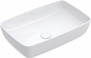 VILLEROY & BOCH ARTIS OPZETWASTAFEL HOEKIG WAND VERHOOGDE VOET GEEN OVERLOOP 380 X 580MM (DXB) STEEN WIT KERAMIEKPLUS 417258RW