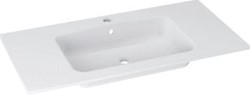WAVEDESIGN LUSSO MEUBELWASTAFEL 90 CM MET KRAANGAT EN OVERLOOP MATWIT 5830180408
