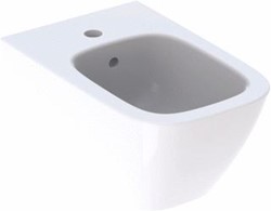 GEBERIT SMYLE WANDBIDET VIERKANT KRAANGAT MIDDEN MET OVERLOOP KERAMIEK 350 X 540 X 260MM (BXDXH) GLANS WIT 500.209.01.1