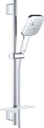GROHE RAINSHOWER SMARTACTIVE CUBE GLIJSTANGCOMBINATIE 600MM 1750MM DOUCHESLANG 130MM HANDDOUCHE MET ZEEPSCHAAL CHROOM 26584000