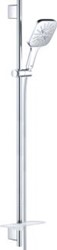 GROHE RAINSHOWER SMARTACTIVE CUBE GLIJSTANGCOMBINATIE 900MM 1750MM DOUCHESLANG 130MM HANDDOUCHE MET ZEEPSCHAAL CHROOM 26587000